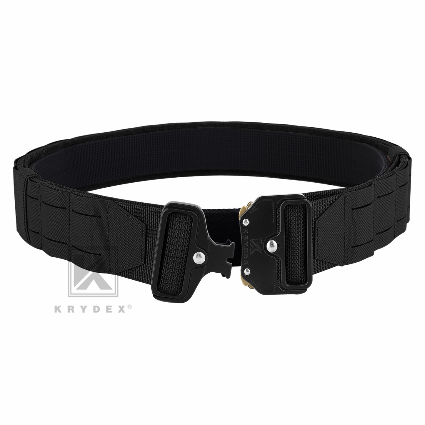 Krydex Tactical Molle Belt Quick Release Duty Gun Shooting Belt Laser Molle Padded Load Bearing Stiffened Belt
