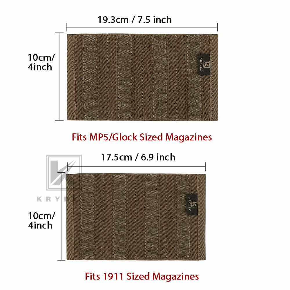KRYDEX Quadruple Elastic Insert Pouch fit 1911 Mags for MK3 MK4 Chest Rig