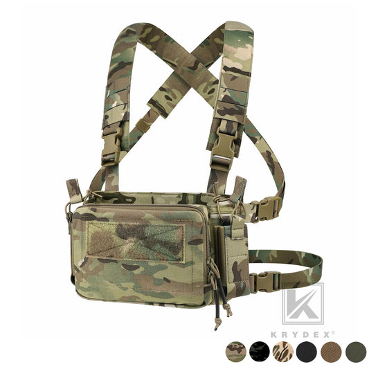 KRYDEX Tactical D3CR Chest Rig 5.56 7.62 Rifle Pistol Mag Pouch Placard Carrier