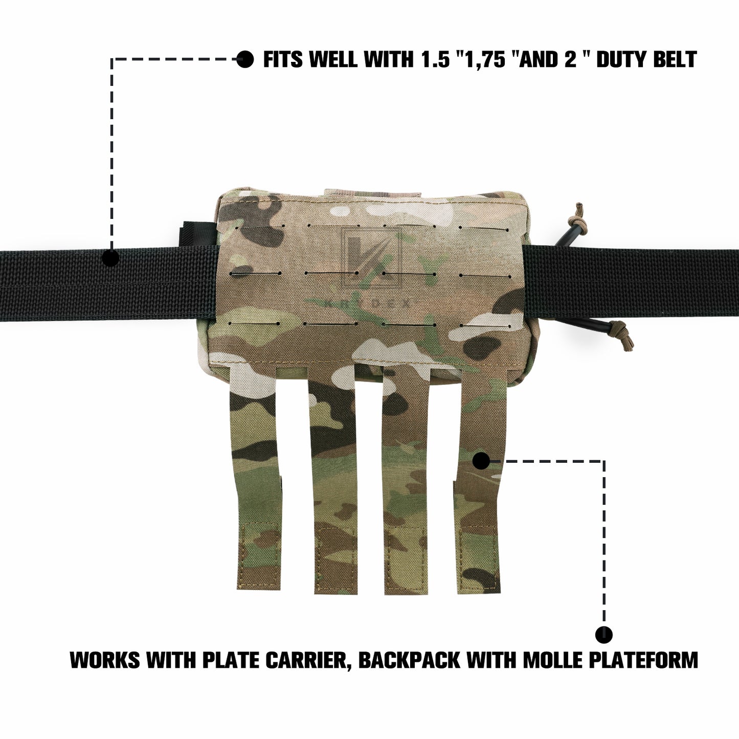 Krydex Tactical FCS Admin Pouch Utility MOLLE / BELT Pouch Storage Organizer Panel