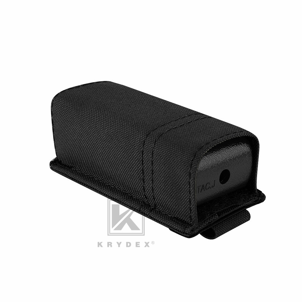 KRYDEX Tactical 9mm Single Pistol Magazine Pouch Mag Holder Duty Belt MOLLE Compatible