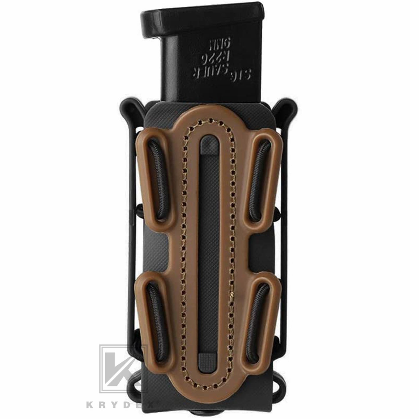 KRYDEX Soft Shell 9mm Pistol Magazine Pouch Mag Carrier with Clip Tall