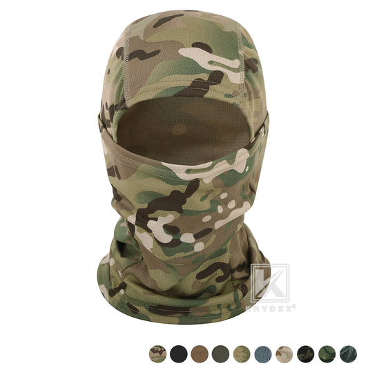 Krydex Tactical Face Mask Balaclava Camouflage Full Head Wrap Quick Dry Neck Gaiter UV Protection Hood for Motorcycle Cycling Hiking Hunting