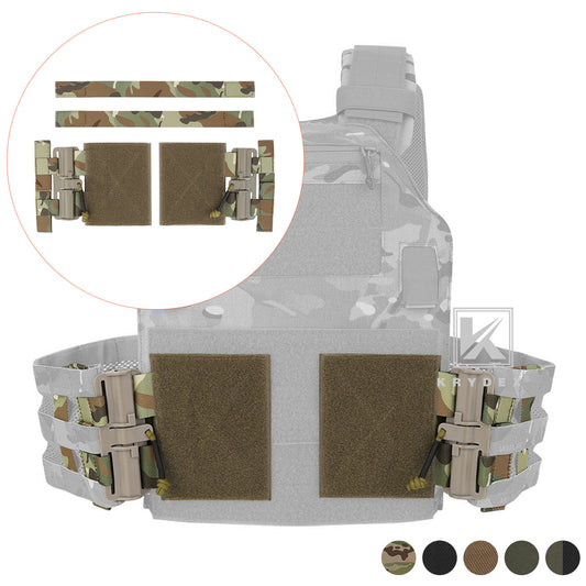 KRYDEX Quick Release Cummerbund Adapter QD Buckle Set 3 Band Molle Cummerbund Plate Carrier Vest 1 Pair