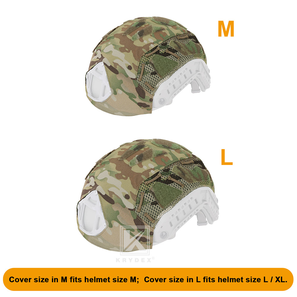 Krydex Tactical Helmet Cover for Fast Helmet Size M L XL Maritime Helmet Airsoft Paintball Helmet