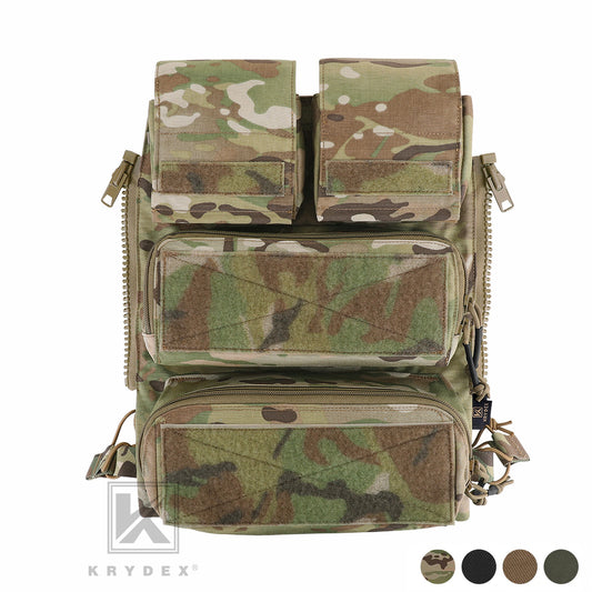 KRYDEX Tactical Modular Zip On Backpack for CPC NCPC JPC 2.0 AVS Vest Zipper Molle Back Panel