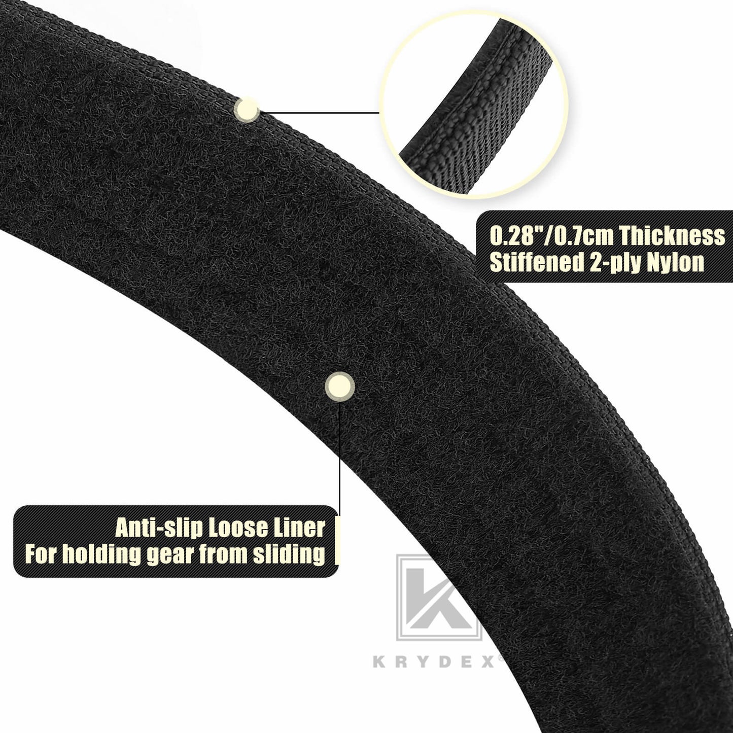 KRYDEX Quick Release 1.5" Tactical Heavy Duty Belt 2-Ply Nylon T-Buckle