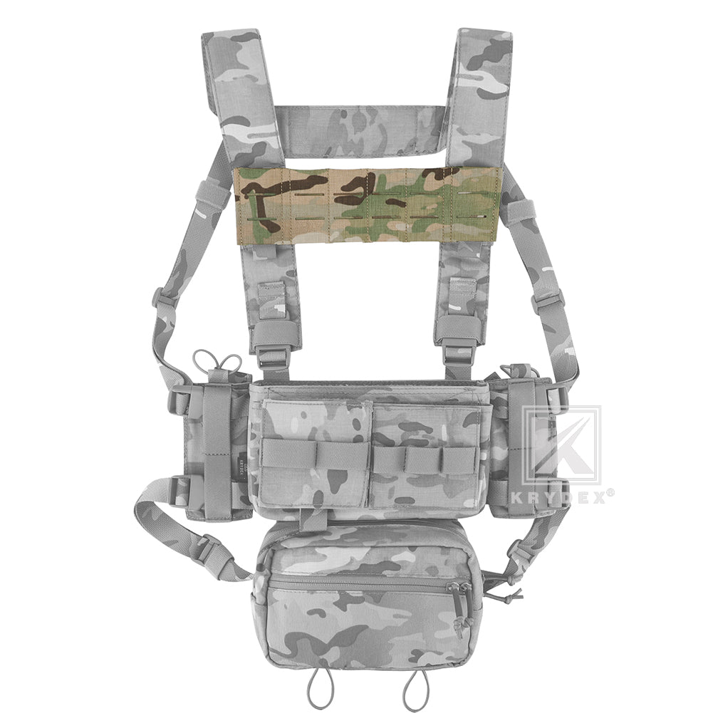 Krydex Tactical Chest Rig MOLLE Panel Front Chest Holder Bridge Phone Mount for D3CR MK3 MK4 UW SOP Rigs