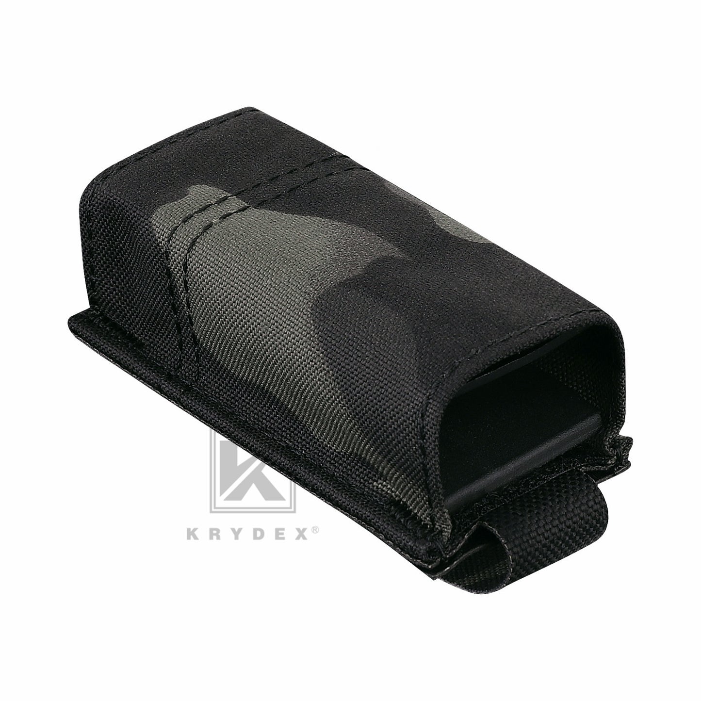KRYDEX Tactical 9mm Single Pistol Magazine Pouch Mag Holder Duty Belt MOLLE Compatible