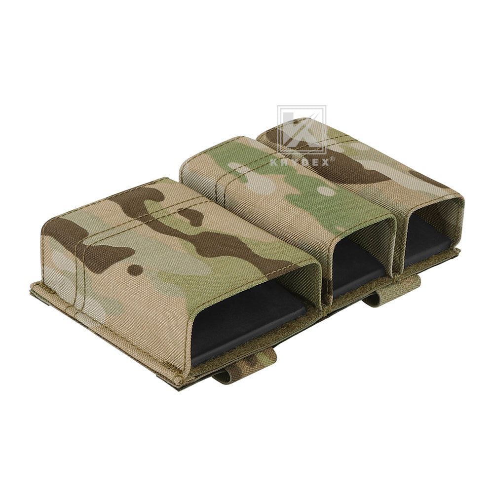 Krydex Tactical Double 9mm & 5.56 Magazine Pouch Mag Holder Duty Belt & Molle Compatible
