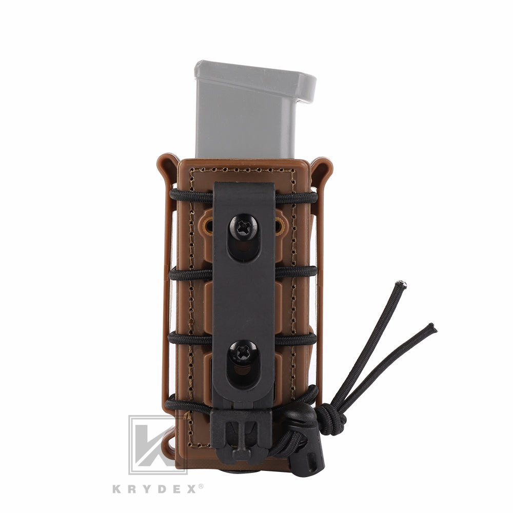 KRYDEX Soft Shell 9mm Pistol Magazine Pouch Mag Carrier with Clip Tall