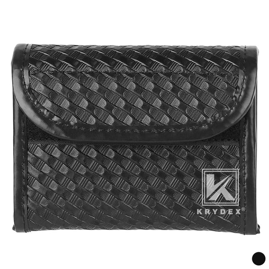 Krydex Flat Glove Holder Latex Nitrile Disposable Gloves Pouch Basket Weave Keeper Fits 2" & 2.25" Duty Belt For Police Firefighter Law enforcement EMT Paramedic First Responders
