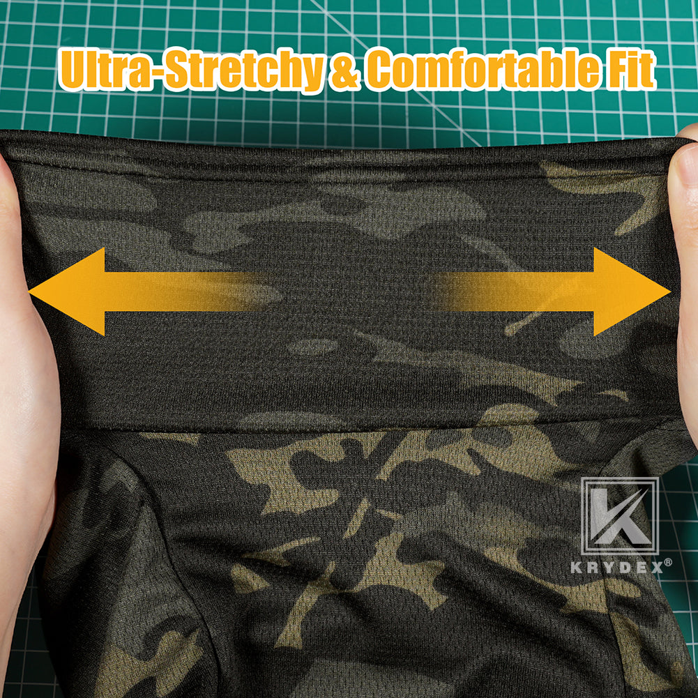 Krydex Tactical Face Mask Balaclava Camouflage Full Head Wrap Quick Dry Neck Gaiter UV Protection Hood for Motorcycle Cycling Hiking Hunting