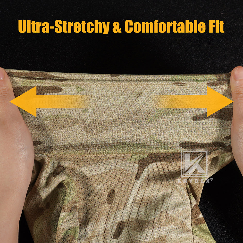 Krydex Tactical Face Mask Balaclava Camouflage Full Head Wrap Quick Dry Neck Gaiter UV Protection Hood for Motorcycle Cycling Hiking Hunting