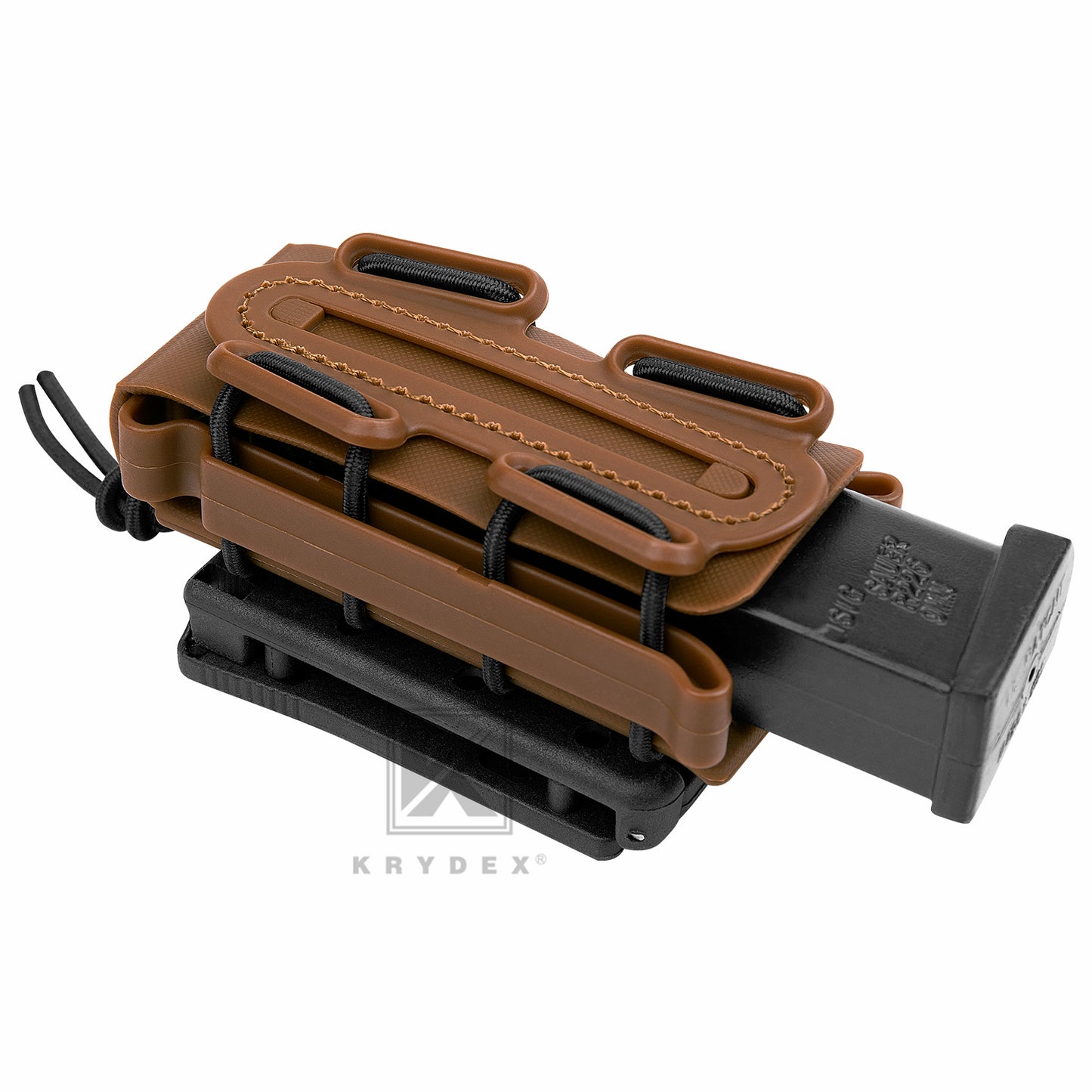 KRYDEX Soft Shell 9mm Pistol Magazine Pouch Mag Carrier with Clip Tall
