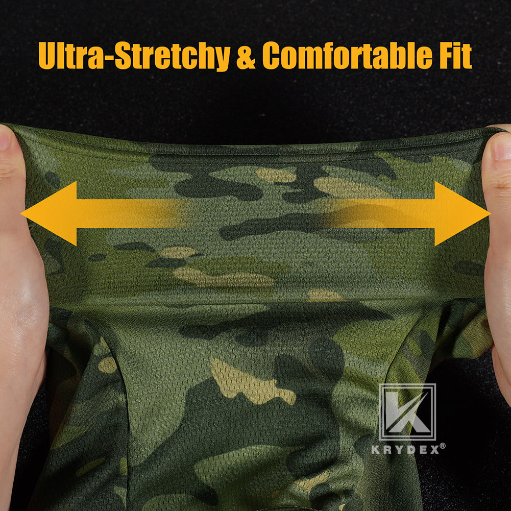 Krydex Tactical Face Mask Balaclava Camouflage Full Head Wrap Quick Dry Neck Gaiter UV Protection Hood for Motorcycle Cycling Hiking Hunting