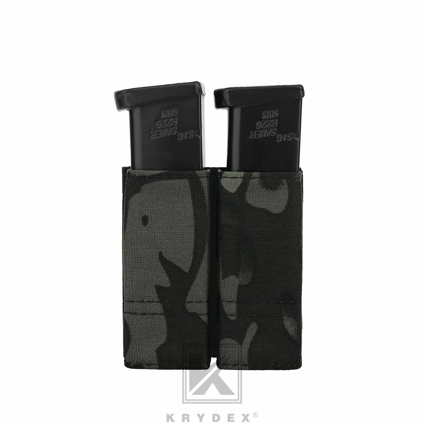 Krydex Tactical 9MM Pistol Magazine Pouch Double Stack .40 45 ACP Pistol Mag Holder Duty Belt & Molle Compatible