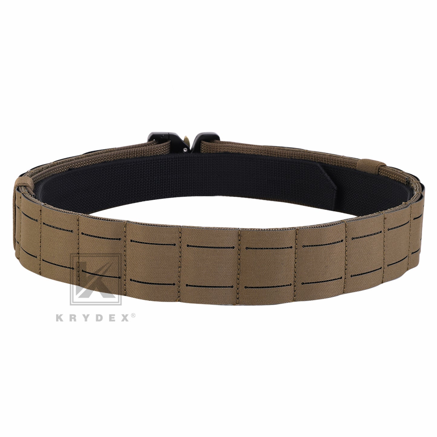 Krydex Tactical Molle Belt Quick Release Duty Gun Shooting Belt Laser Molle Padded Load Bearing Stiffened Belt