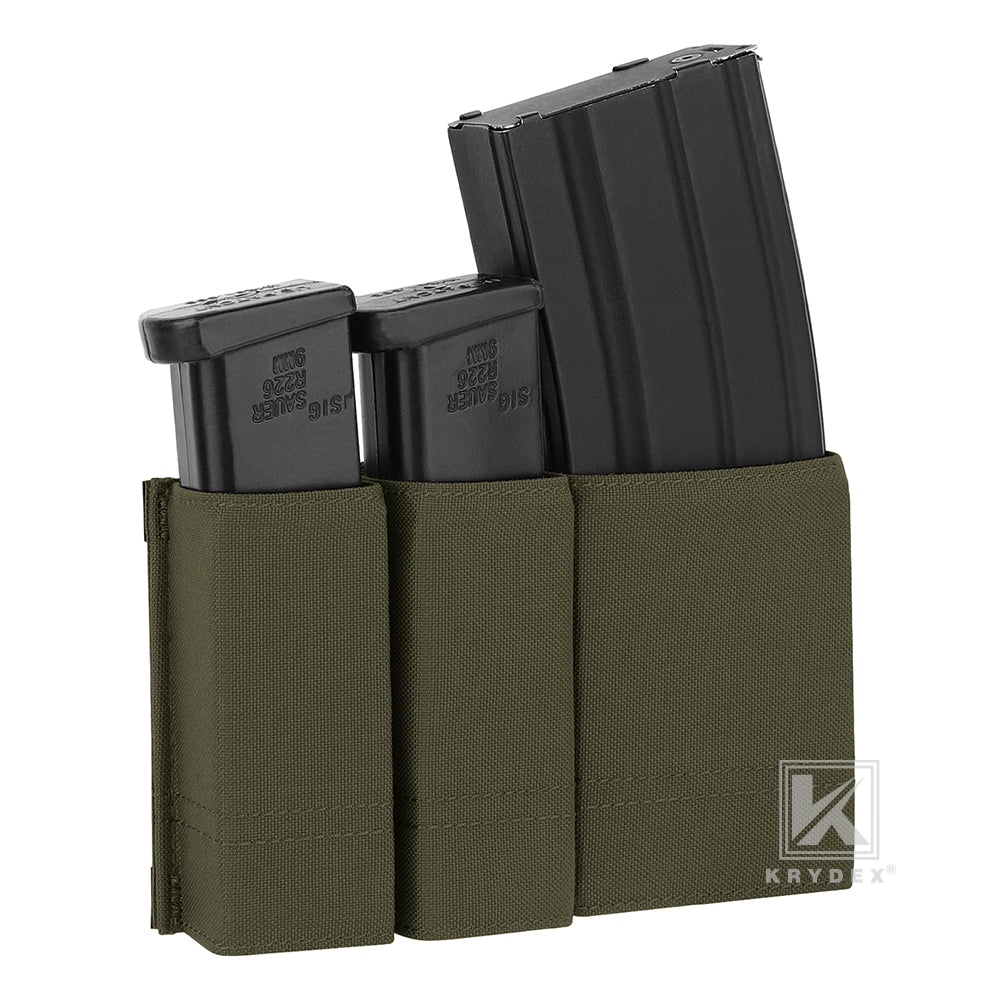 Krydex Tactical Double 9mm & 5.56 Magazine Pouch Mag Holder Duty Belt & Molle Compatible