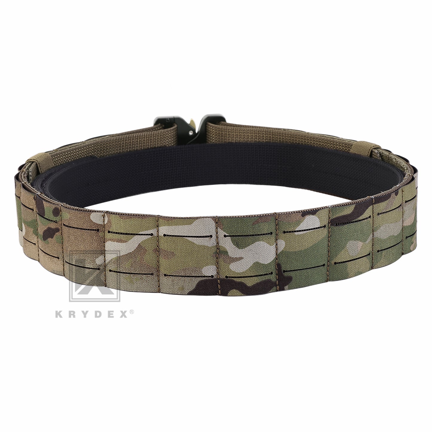 Krydex Tactical Molle Belt Quick Release Duty Gun Shooting Belt Laser Molle Padded Load Bearing Stiffened Belt