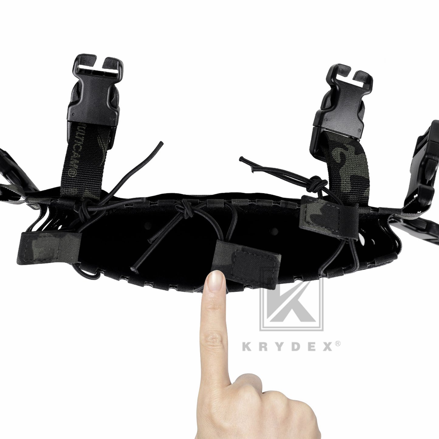 Krydex Tactical MK5 Micro Fight Chassis Laser Cut Chest Rig Lightweight Tactical Vest 5.56 MP7 Magazine Placard