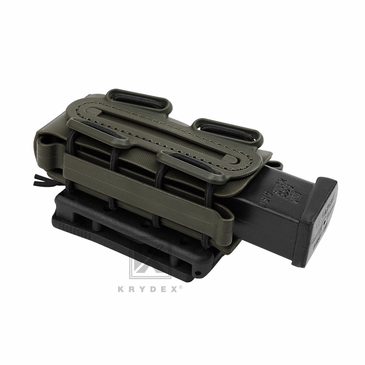 KRYDEX Soft Shell 9mm Pistol Magazine Pouch Mag Carrier with Clip Tall