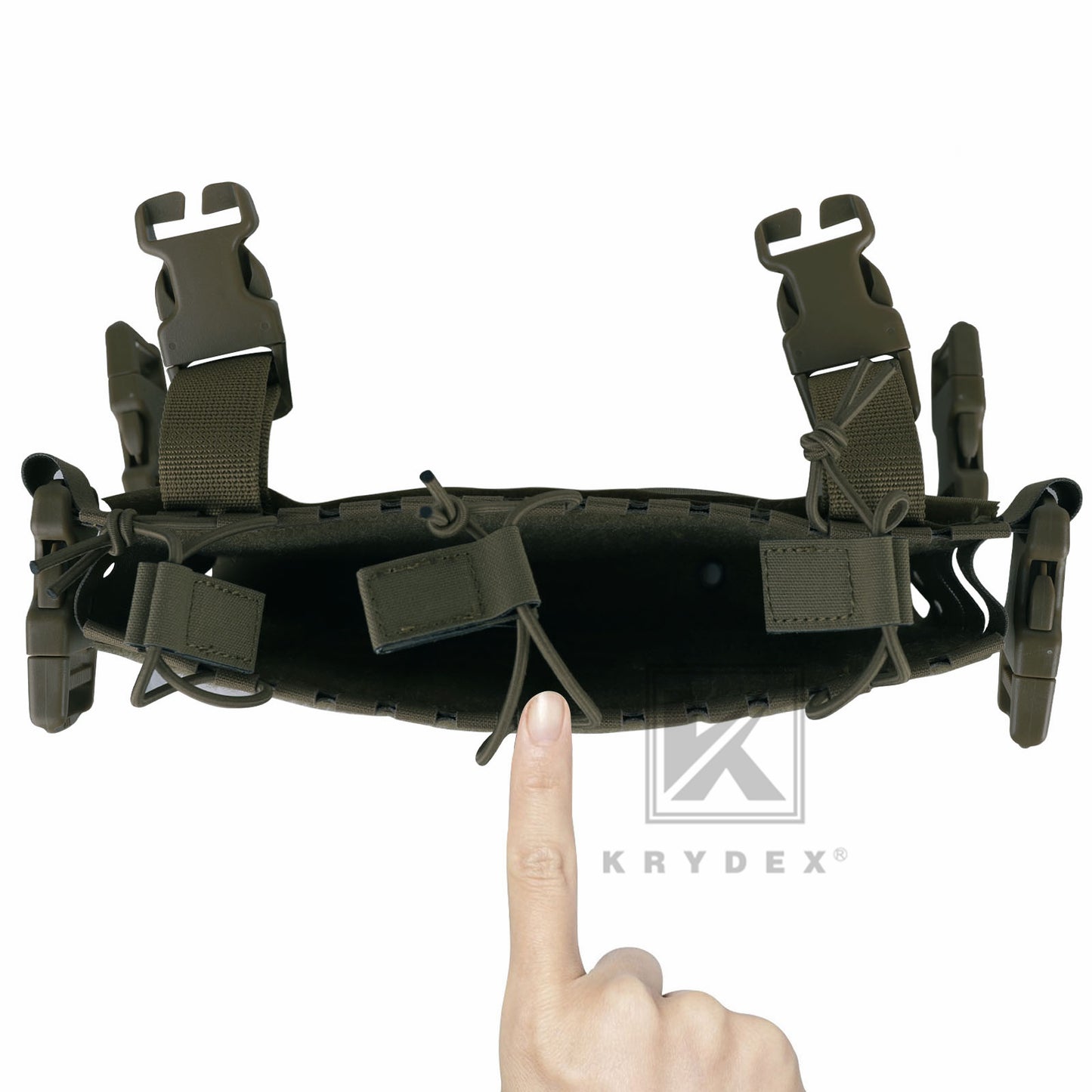 Krydex Tactical MK5 Micro Fight Chassis Laser Cut Chest Rig Lightweight Tactical Vest 5.56 MP7 Magazine Placard