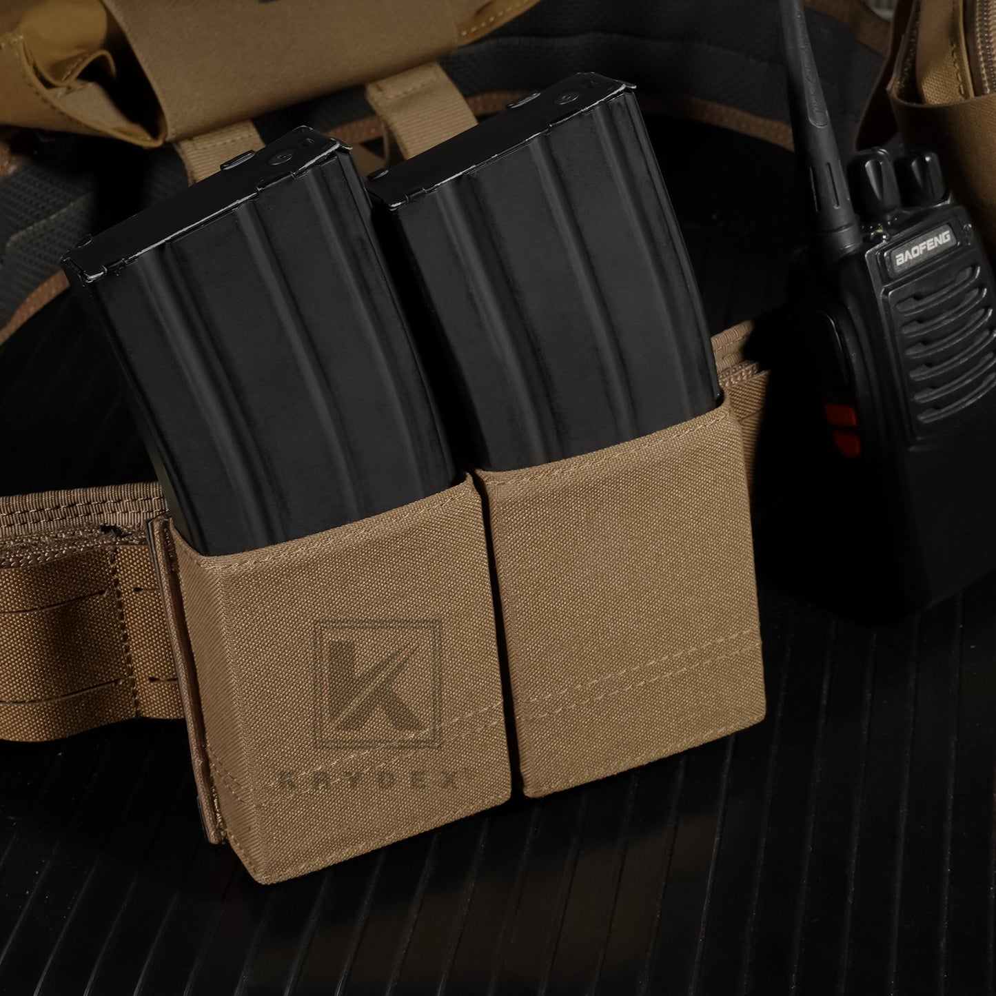 Krydex Tactical 5.56 Double Magazine Pouch M4 Mag Holder Duty Belt & Molle Compatible