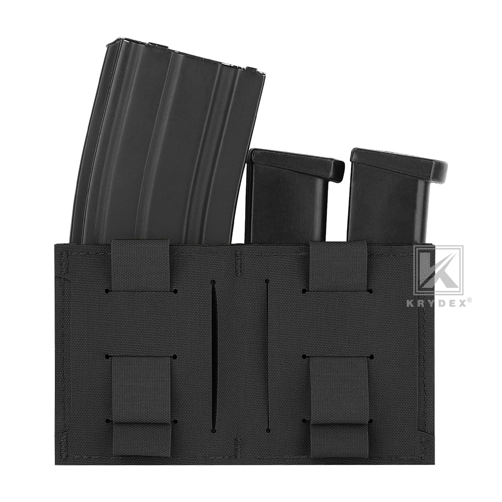 Krydex Tactical Double 9mm & 5.56 Magazine Pouch Mag Holder Duty Belt & Molle Compatible