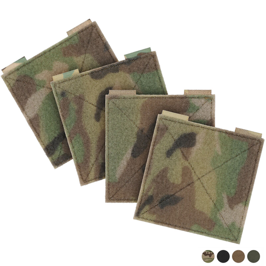 Krydex 4-Pack 4x4 Inch Dual-Sided Molle Patch Panel Hook & Loop Adapter Board for Patches Pouches & Accessories Reversible Hook/Loop Surface for Vests Backpacks & Tactical Gear Heavy-Duty Nylon