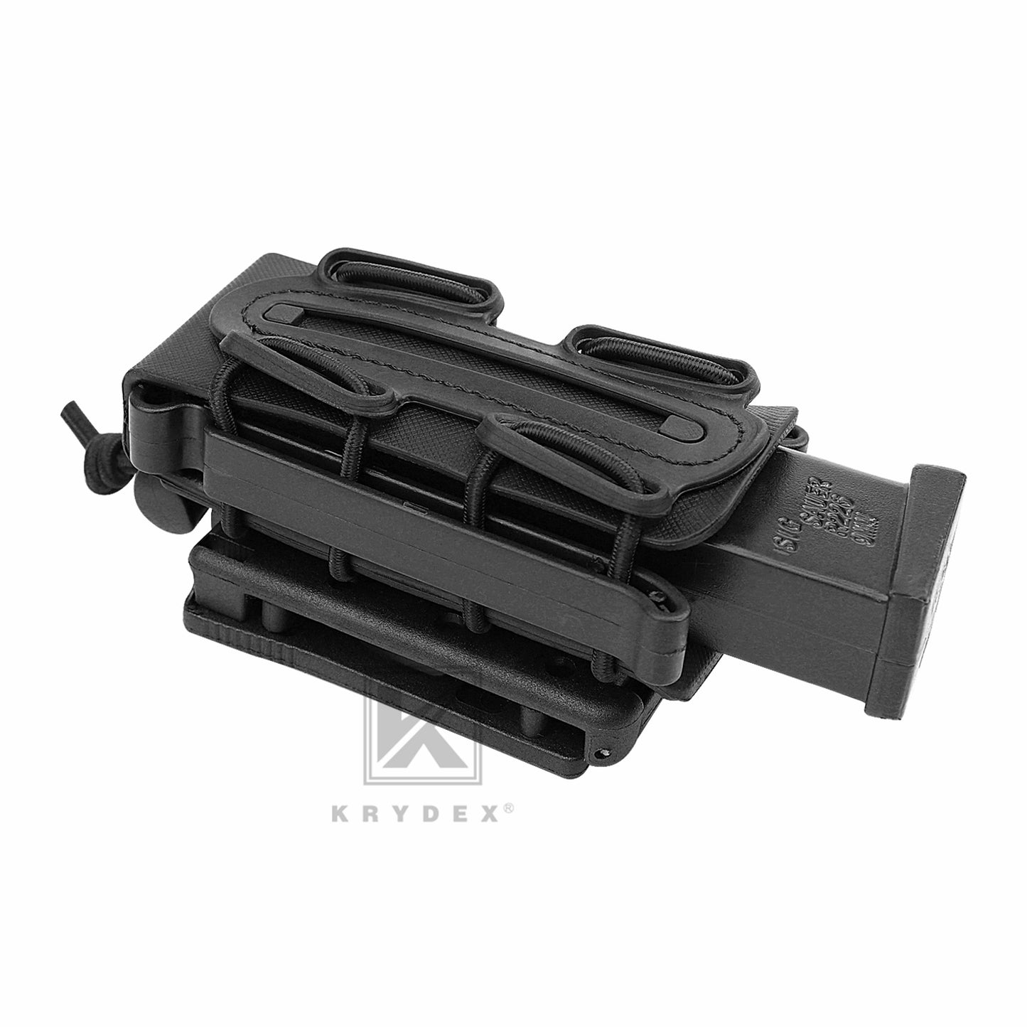 KRYDEX Soft Shell 9mm Pistol Magazine Pouch Mag Carrier with Clip Tall