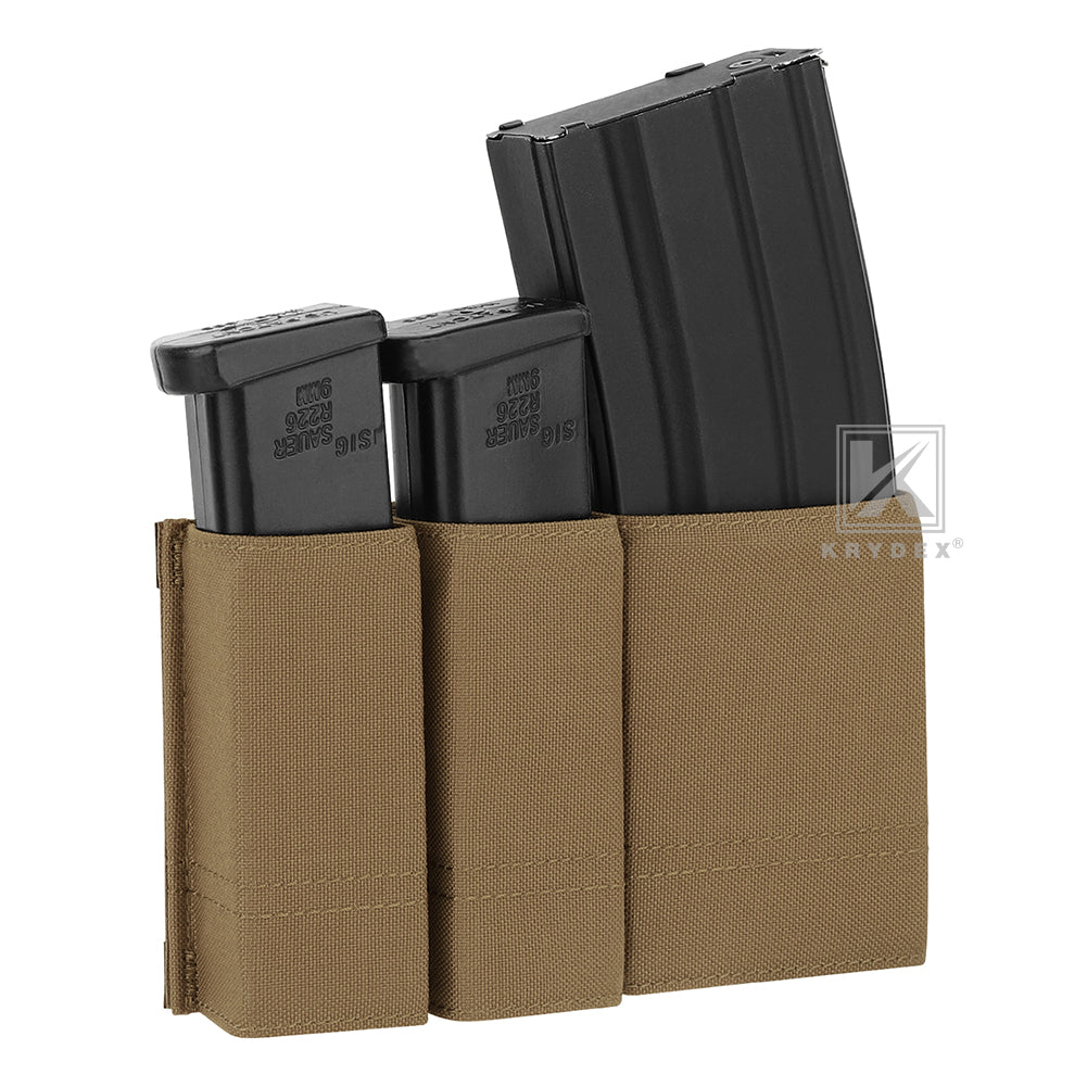 Krydex Tactical Double 9mm & 5.56 Magazine Pouch Mag Holder Duty Belt & Molle Compatible