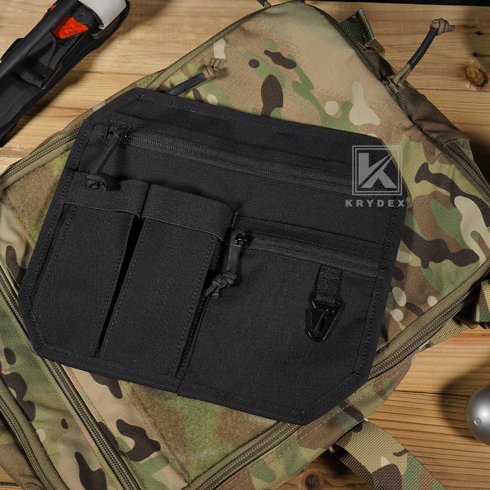 Krydex Tactical Hook Backed Organizer Panel Admin Insert EDC Pouch for Backpack Range Bag Accessory organizer Outdoor survival gear panel