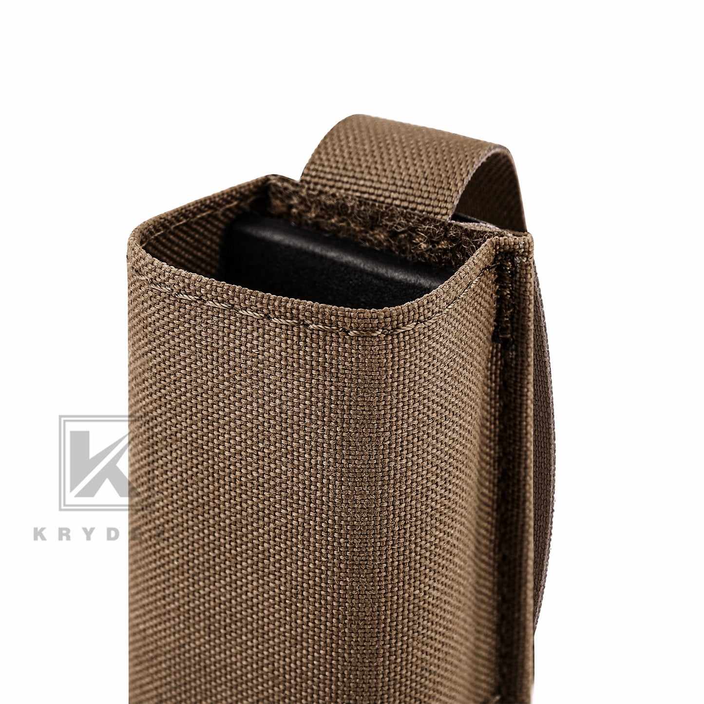 KRYDEX Tactical 9mm Single Pistol Magazine Pouch Mag Holder Duty Belt MOLLE Compatible