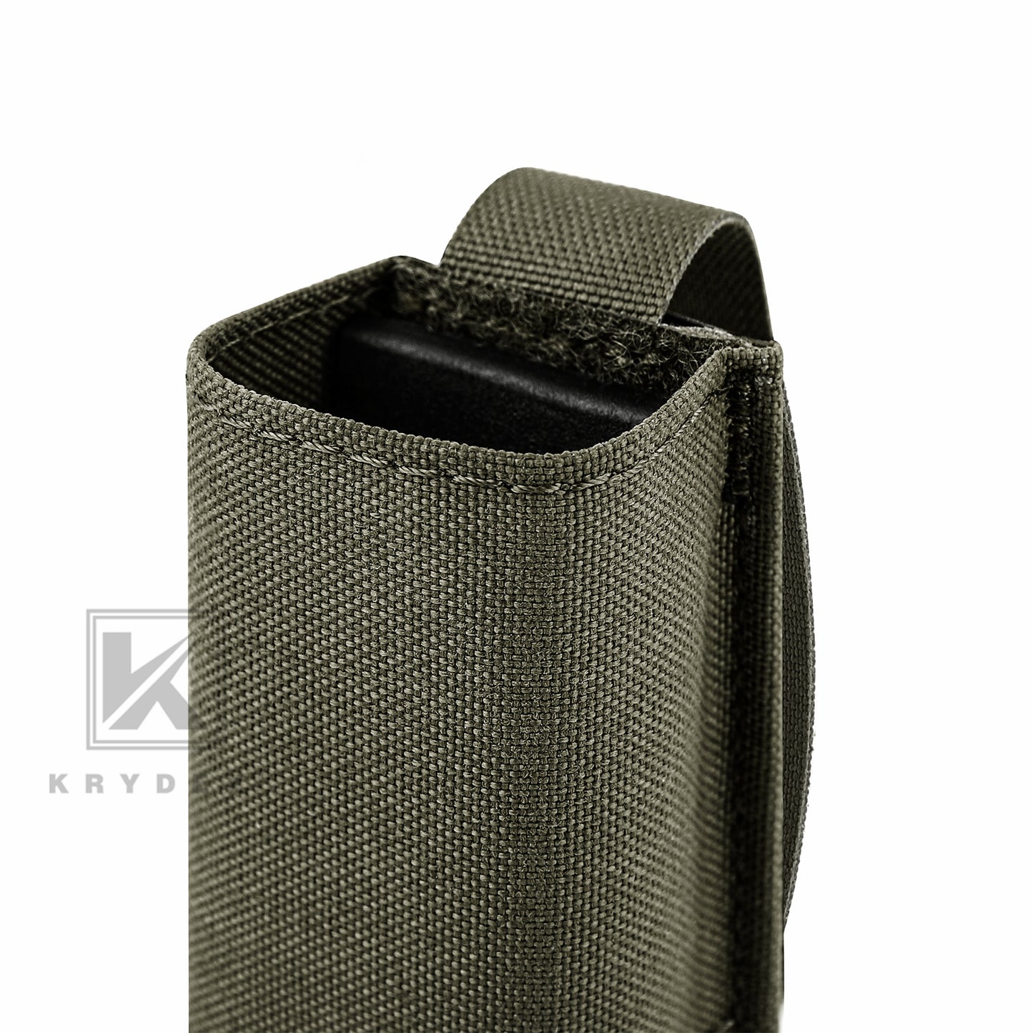 KRYDEX Tactical 9mm Single Pistol Magazine Pouch Mag Holder Duty Belt MOLLE Compatible