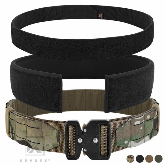 Krydex Tactical Molle Belt Quick Release Duty Gun Shooting Belt Laser Molle Padded Load Bearing Stiffened Belt