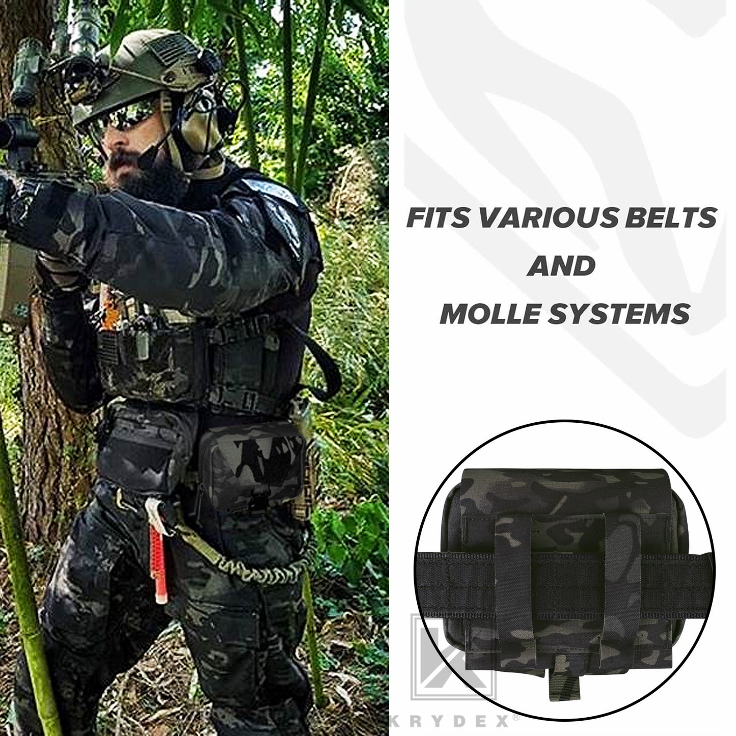 KRYDEX Rip Away IFAK Pouch Medic EMT First Aid Trauma Kit Bag BELT / MOLLE