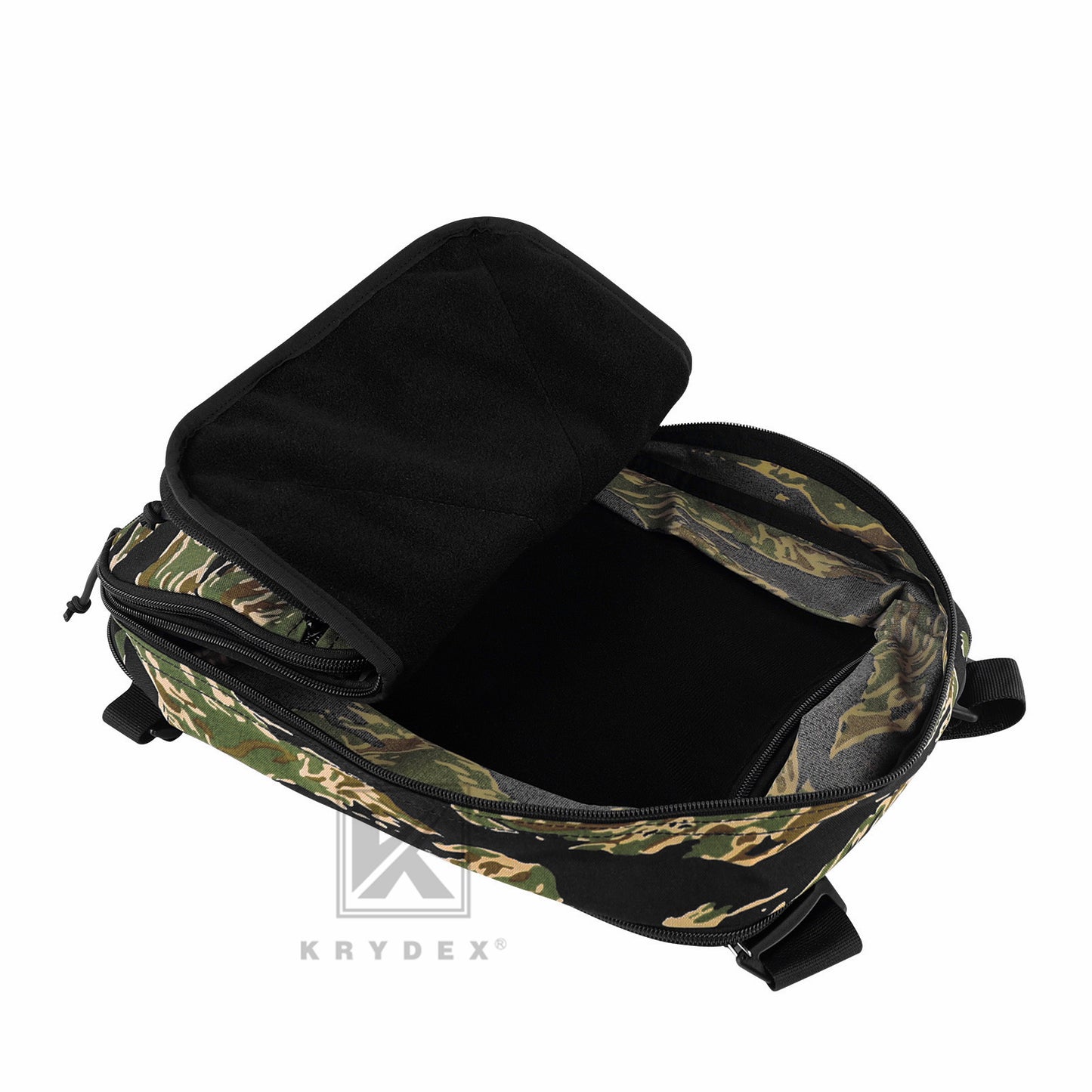 KRYDEX Tactical D3CR Chest Rig 5.56 7.62 Rifle Pistol Mag Pouch Placard Carrier with D3 Flatpack Tactical Backpack