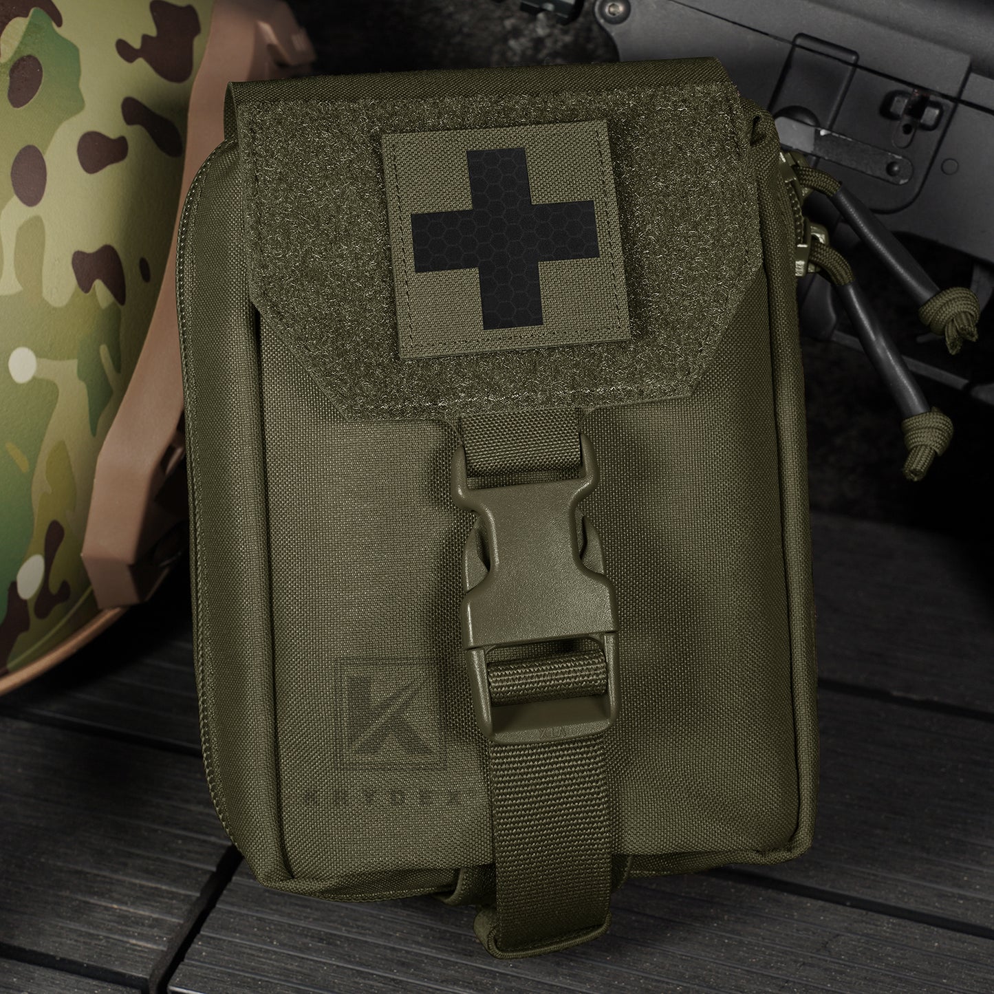 Krydex 2pcs Medical Cross Patches First Aid MED Badge Emergency IFAK Trauma Reflective Patch 2x2 In.