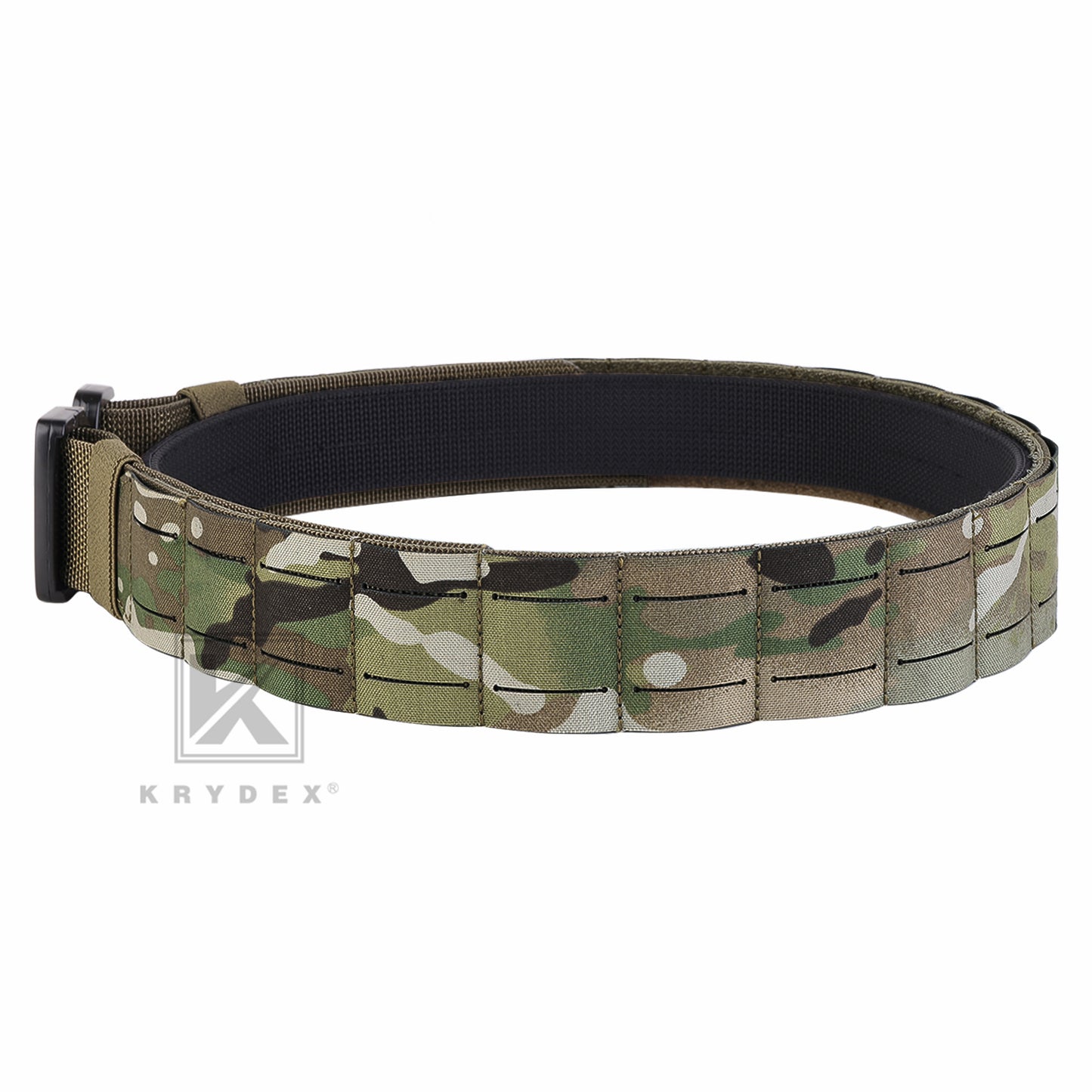 Krydex Tactical Molle Belt Quick Release Duty Gun Shooting Belt Laser Molle Padded Load Bearing Stiffened Belt