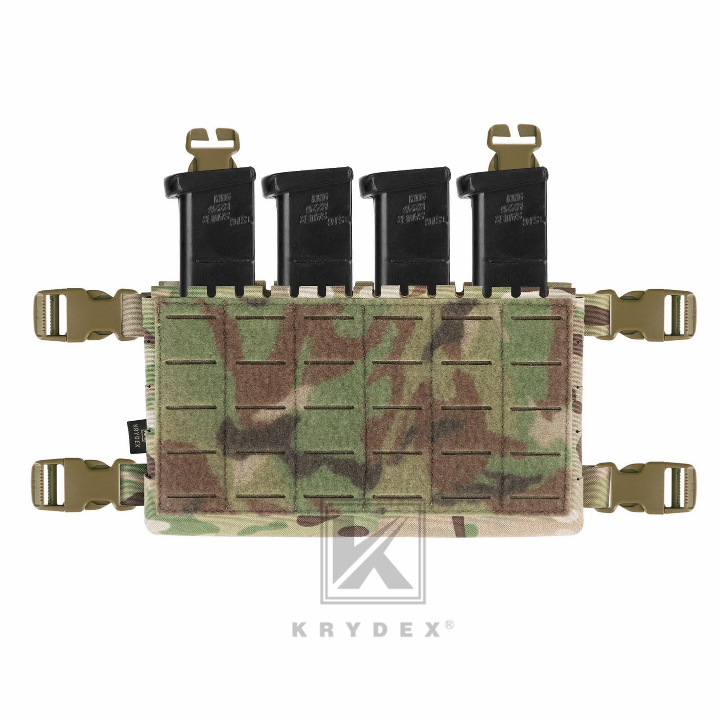 Krydex Tactical MK5 Micro Fight Chassis Laser Cut Chest Rig Lightweight Tactical Vest 5.56 MP7 Magazine Placard