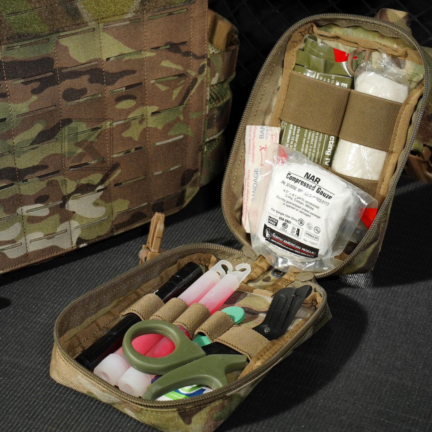 Krydex Tactical Rip Away Medical Pouch Tear Off First Aid IFAK Pouch Trauma Bag Molle & Belt Outdoor Emergency Survival Bag