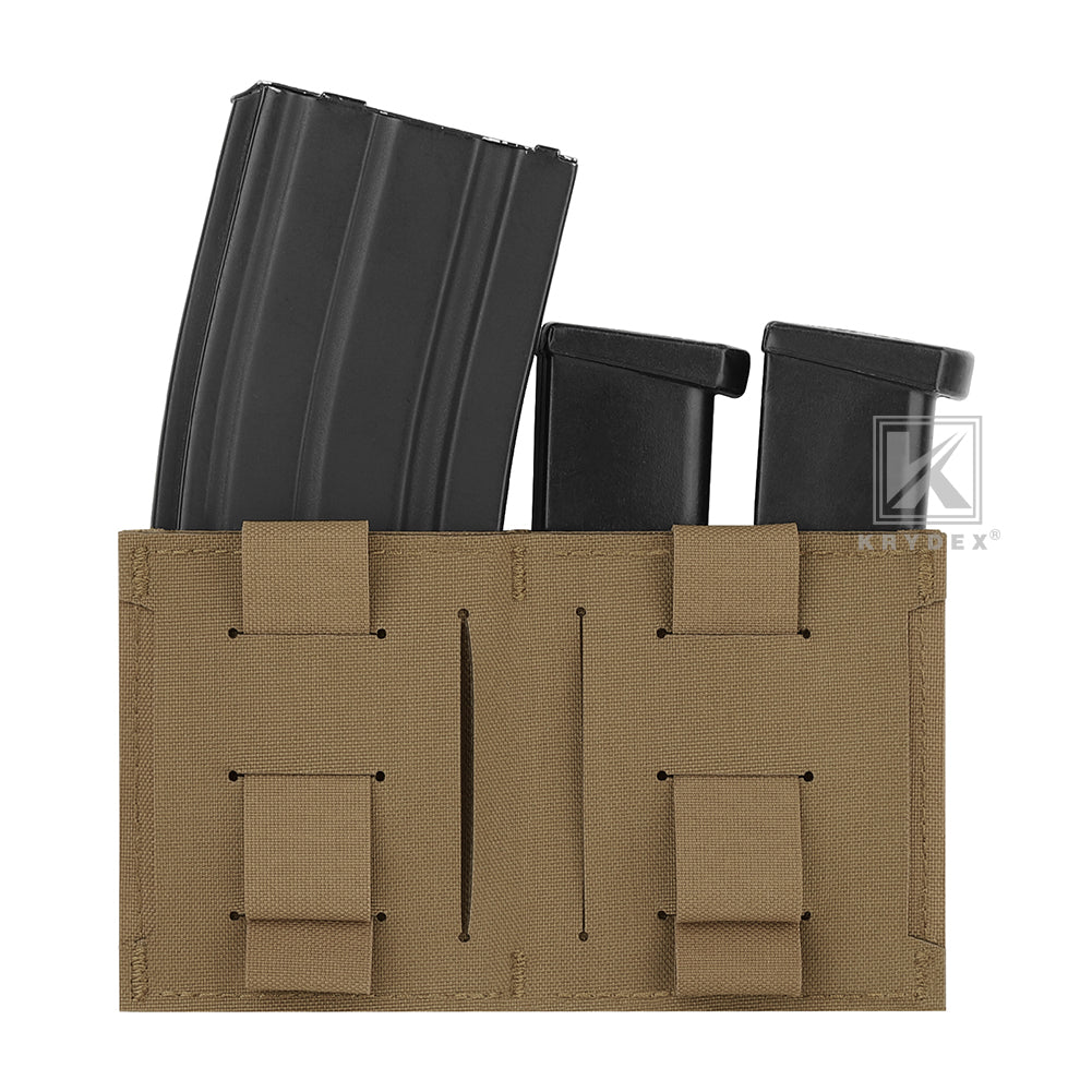 Krydex Tactical Double 9mm & 5.56 Magazine Pouch Mag Holder Duty Belt & Molle Compatible