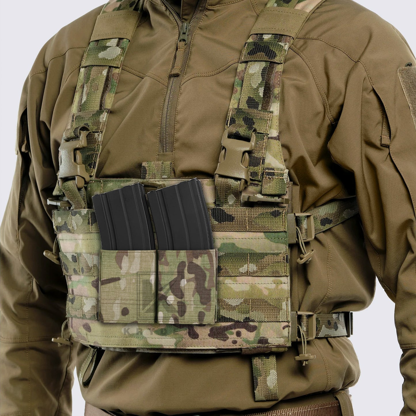 Krydex Tactical 5.56 Double Magazine Pouch M4 Mag Holder Duty Belt & Molle Compatible
