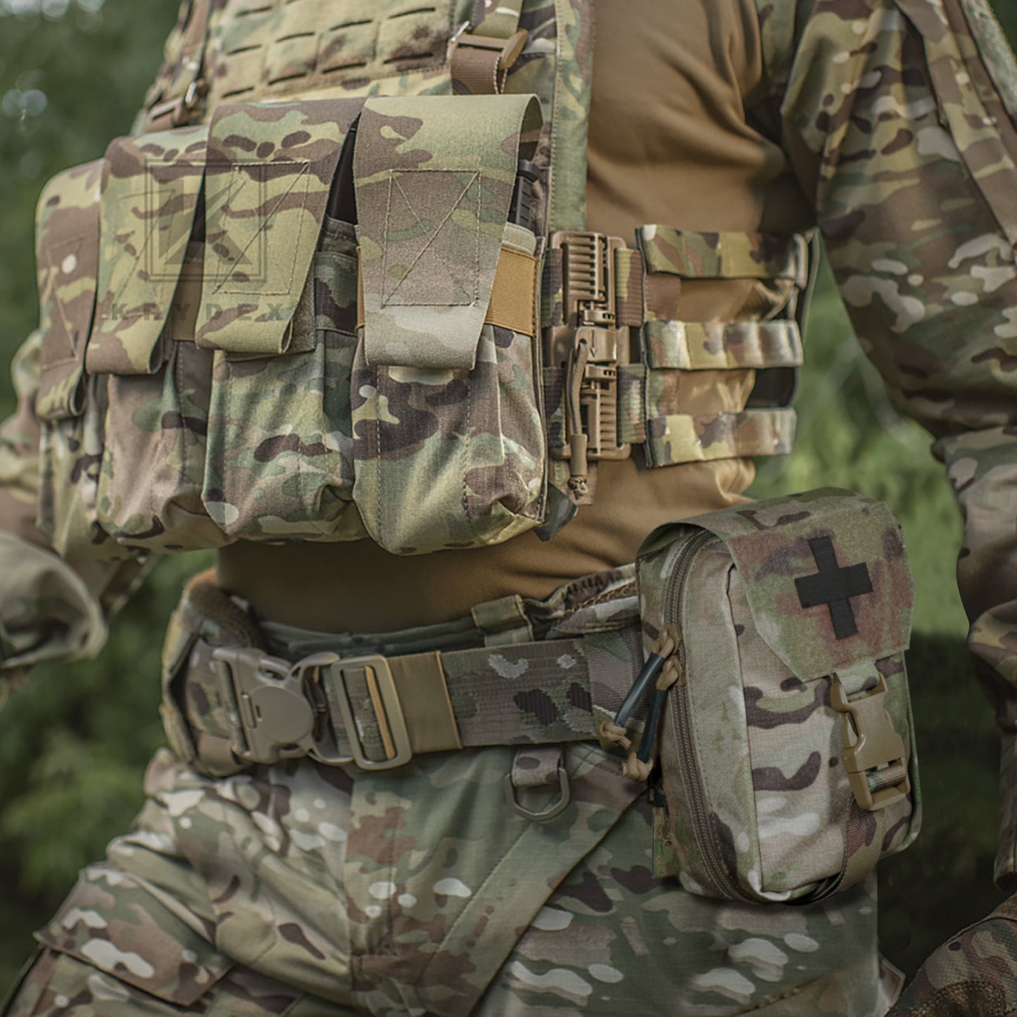 Krydex Tactical Rip Away Medical Pouch Tear Off First Aid IFAK Pouch Trauma Bag Molle & Belt Outdoor Emergency Survival Bag