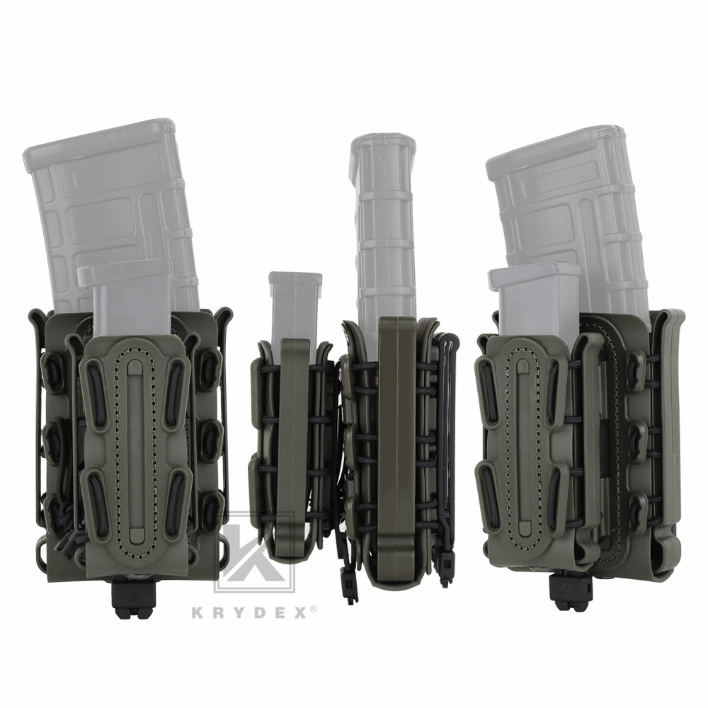 KRYDEX Soft Shell Magazine Pouch for 5.56mm 7.62mm & 9mm Pistol Mag Molle Clip