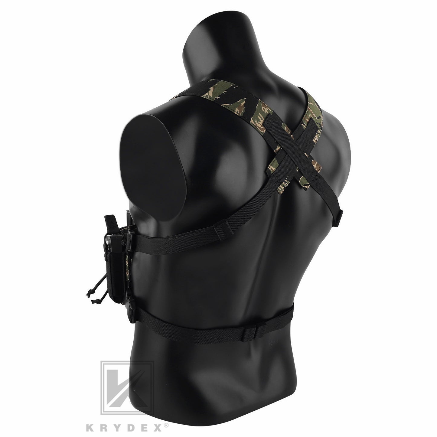 KRYDEX Tactical D3CR Chest Rig 5.56 7.62 Rifle Pistol Mag Pouch Placard Carrier with D3 Flatpack Tactical Backpack