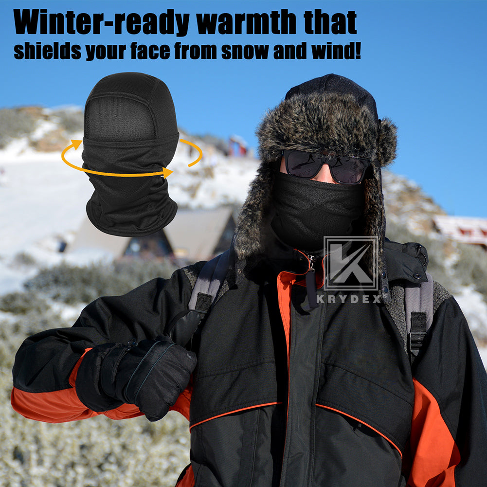 Krydex Tactical Face Mask Balaclava Camouflage Full Head Wrap Quick Dry Neck Gaiter UV Protection Hood for Motorcycle Cycling Hiking Hunting