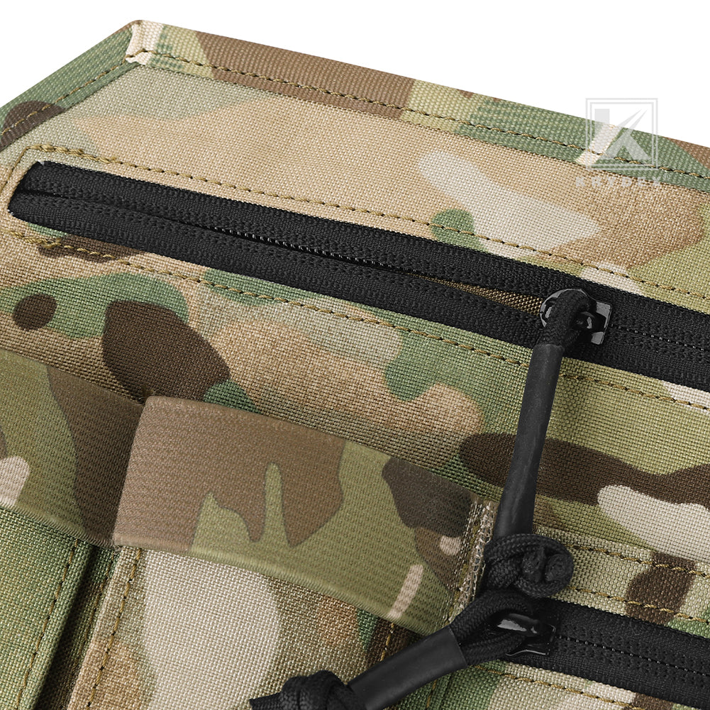 Krydex Tactical Hook Backed Organizer Panel Admin Insert EDC Pouch for Backpack Range Bag Accessory organizer Outdoor survival gear panel
