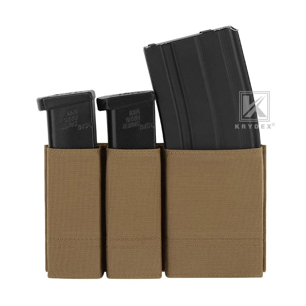 Krydex Tactical Double 9mm & 5.56 Magazine Pouch Mag Holder Duty Belt & Molle Compatible